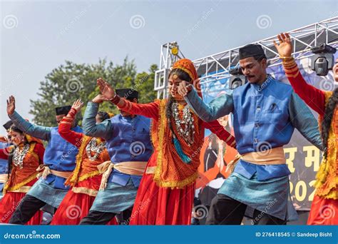 Tribal Men and Women Wearing Traditional Attire Dancing at the Johar ...