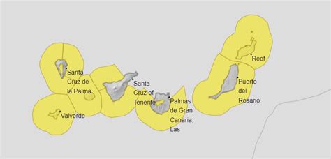 Canary Islands Under Yellow Warning Alert Due To Strong Wind And Waves