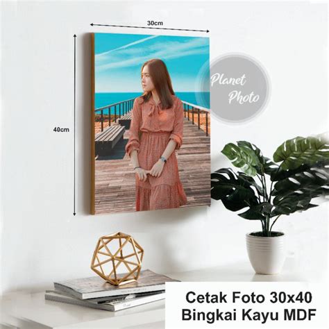 Jual Cetak Foto R Bingkai Kayu Papan Mdf X Cm Shopee Indonesia