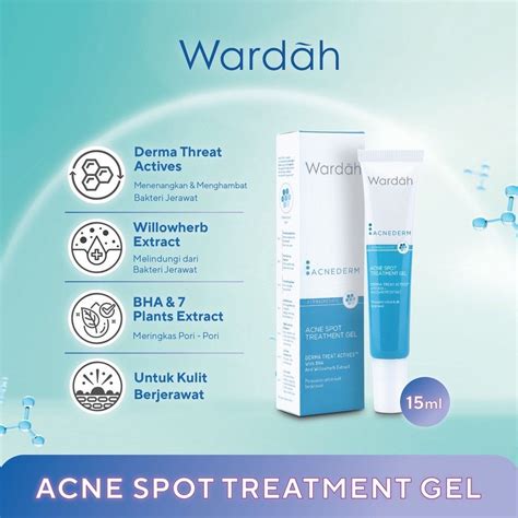 Jual Wardah Acnederm Acne Spot Treatment Gel 15ml Shopee Indonesia