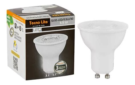 Foco Led Dicroico Base Gu10 5w 100 240v 3000k Tecnolite