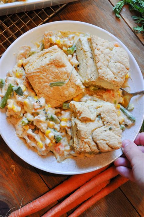 Vegan Creamy Chicken And Vegetable Cobbler Rabbit And Wolves