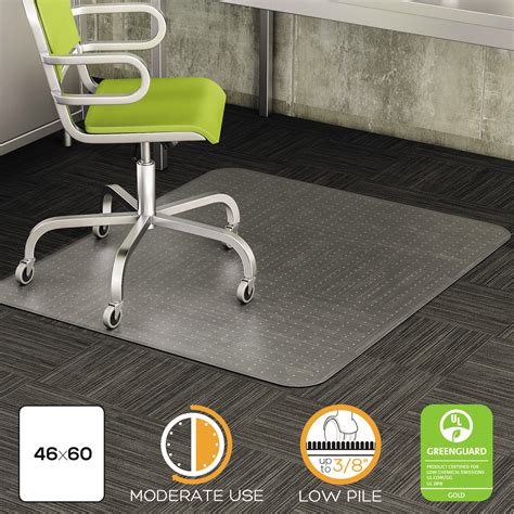 Deflecto DuraMat 46 x 60 Chair Mat for Low Pile Carpet, Rectangular ...