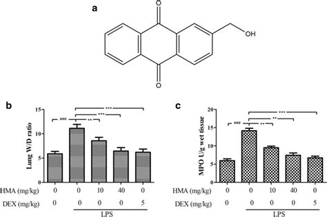 Protect Effects Of HMA On LPS Induced Lung Injury A The Chemical