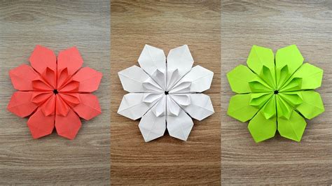 Very Beautiful Paper Flower Origami Craft Decoration Tutorial Diy Youtube