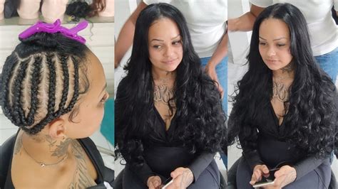 Coloca O De Entrelace Disfarce Sew In Weave Tissage Youtube