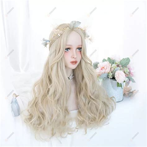 Blond Middle Part Sex Doll Wig Coeros