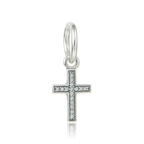 2020 Faith Cross Charms 925 Sterling Silver Fits Pandora Style