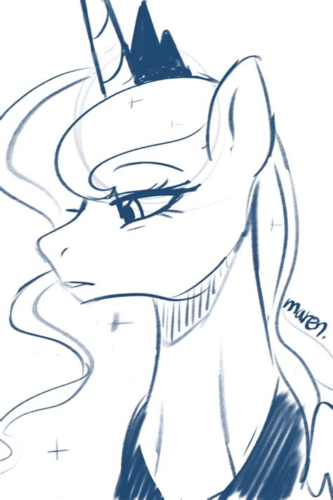 244099 Safe Artist Maren Princess Luna Mlp Alicorn Equine