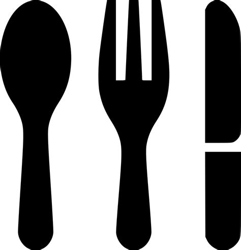 Spoon Svg Icon Free Spoon And Fork Clipart Black And White Png