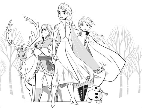 Frozen 2 : Elsa, Anna, Olaf, Sven, Kristoff (without text) - Frozen 2 ...