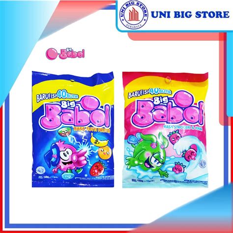 Jual Permen Karet Big Babol Tutti Frutti Stroberi Krim 40 Pcs 140