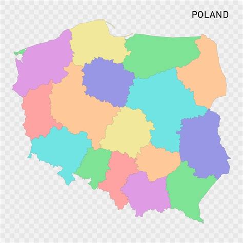 Premium Vector Isolated Colored Map Of Poland