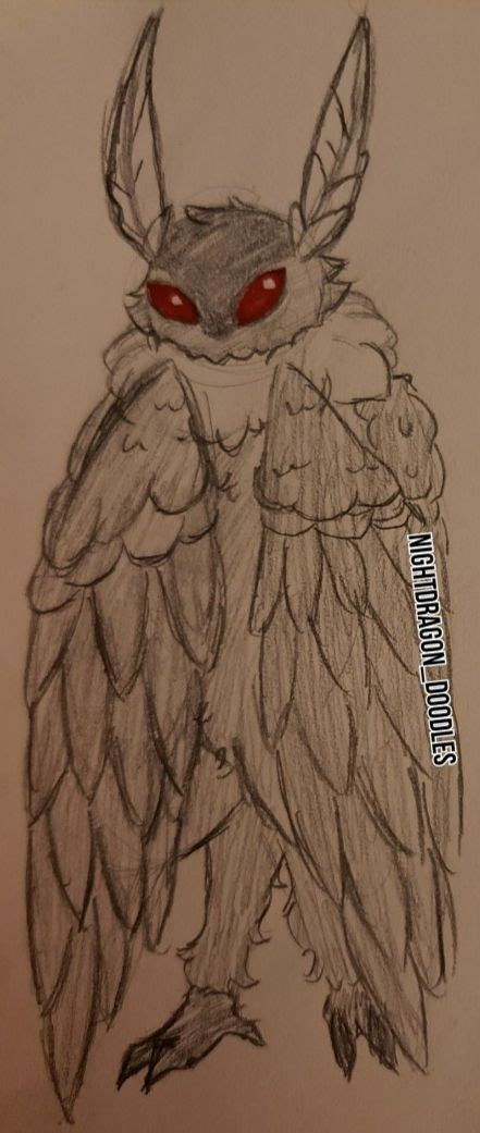 Mothman Doodle By Nightdragon97 On