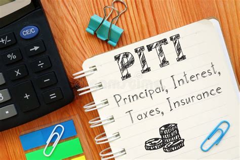 Principal Interest Taxes Insurance Piti Phrase On The Page Stock Image Image Of Finance