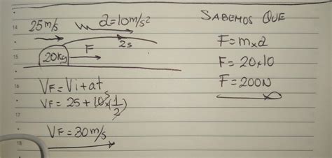 Un Cuerpo De 20 Kg Aumenta Su Velocidad A 10 M S Sobre Segundo Por Una