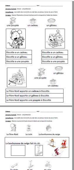 Lecture De Phrases Pour Gs Par Nathalie Dupille Site De Biscotte Ecole