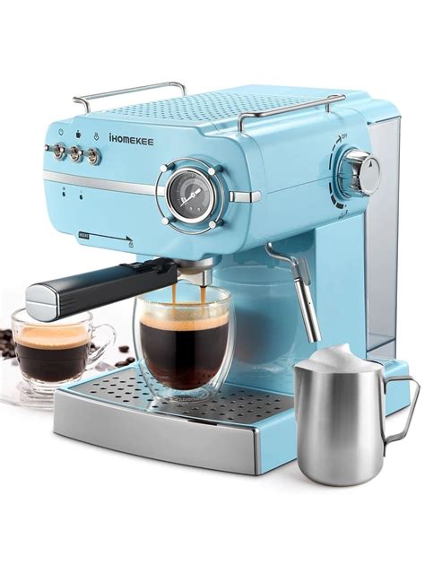 Ihomekee Espresso Machine Retro Style Espresso Coffee Maker With Fast