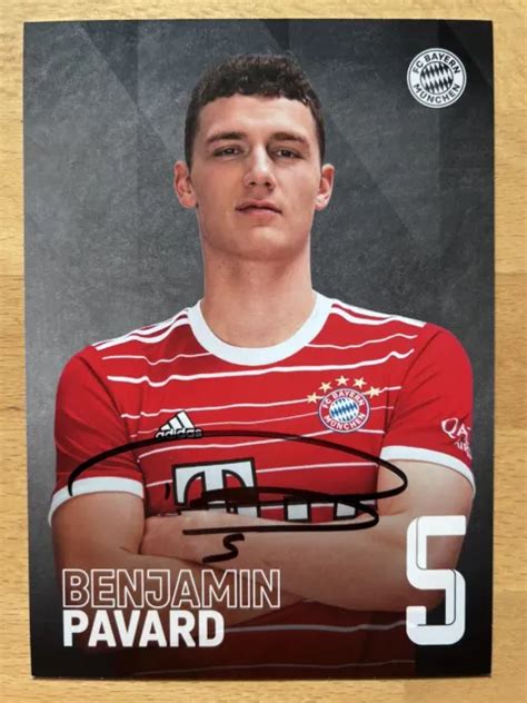 BENJAMIN PAVARD AK FC Bayern München 2022 23 Autogrammkarte original