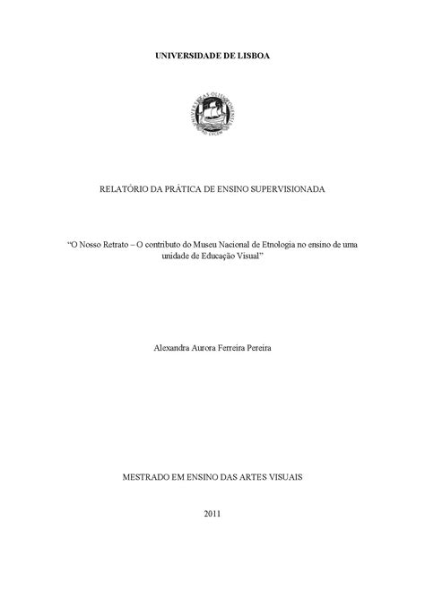 Repositório da Universidade de Lisboa O nosso retrato