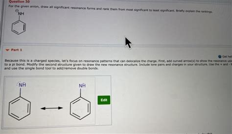 Solved Question Draw Resonance Structures For The Chegg