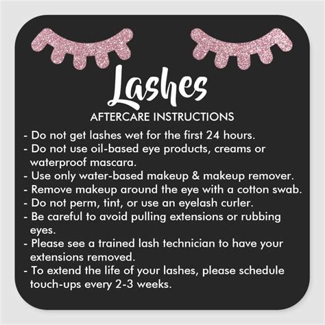 Lash Extension Aftercare Printable Printable Word Searches