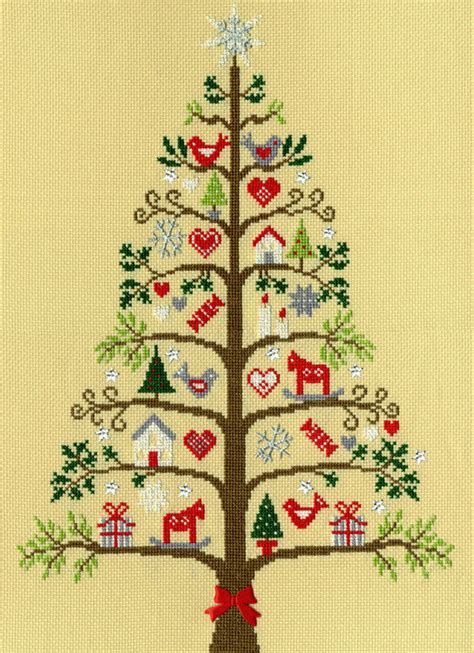 Scandi Tree Cross Stitch Kit Only