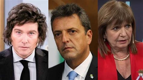 Javier Milei Sergio Massa E Patricia Bullrich Veja Fortuna Dos