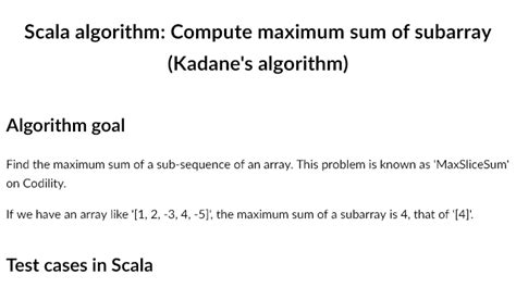 Compute Maximum Sum Of Subarray Kadane S Algorithm