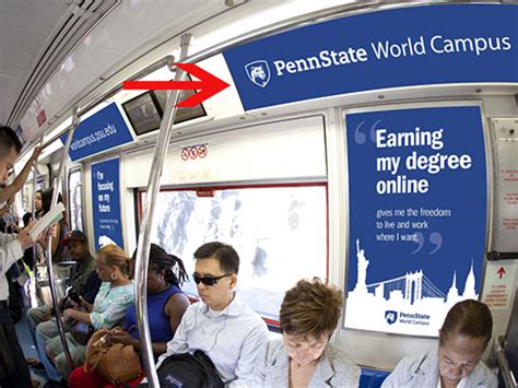 New York City Metro Area Subway Train Advertising Ads On Path And New