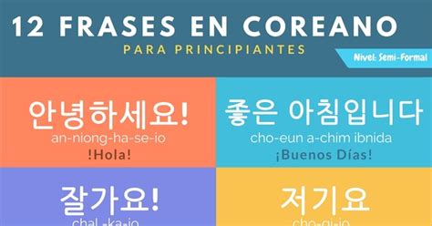 12 Frases en Coreano Para Principiantes Coreano Es Lo Mío