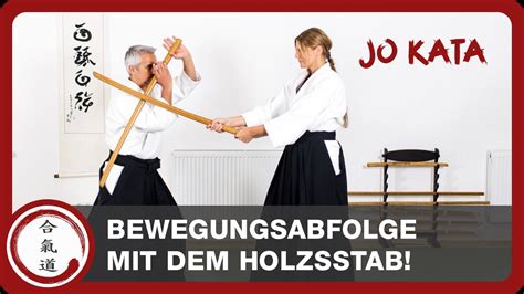 Aikido Demonstration Jo Kata Bewegungsabfolge Mit Dem Holzstab