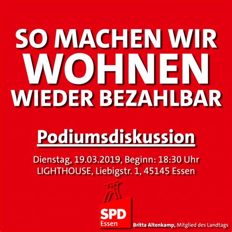 So Machen Wir Wohnen Wieder Bezahlbar › Spd Essen