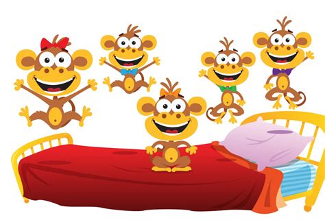 Five Little Monkeys Clip Art