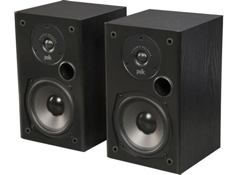 Polk Audio T15 Home Theater And Music Bookshelf Speaker Blackpair