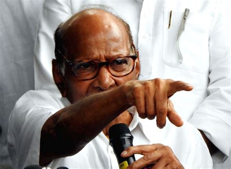 Nationalist Congress Party Ncp Chief Sharad Pawar Addresses The Media