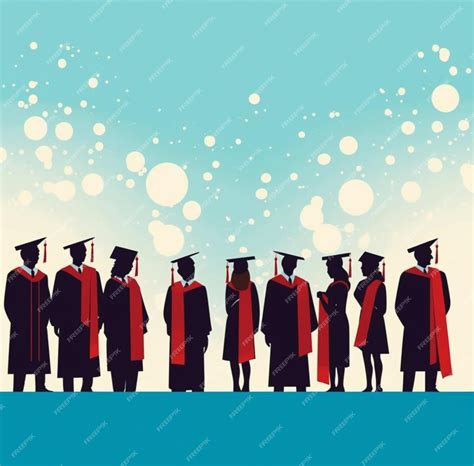 Premium AI Image | A group of students in caps and gowns stand in a line.