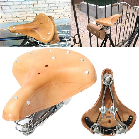 Sill N De Bicicleta Retro De Cuero Asiento Vintage Asiento Cl Sico