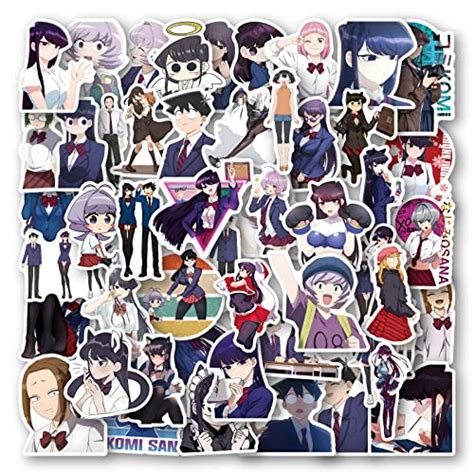 50pcs Komi Cant Communicate Anime Stickers For Laptop Japanese Manga