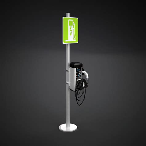 Electric Vehicle Charging Station 3d Model