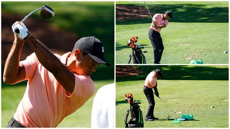 Tiger Woods Practice Range At Masters 2022 Practice Round YouTube