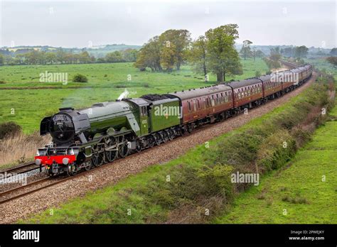 The iconic Flying Scotsman (60103) is pictured travelling through the ...