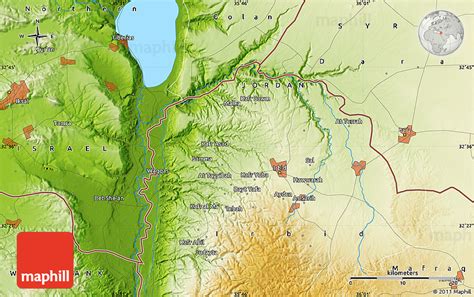 Physical Map of Irbid