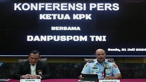 Sah Puspom Tni Tetapkan Kabasarnas Dan Anak Buahnya Jadi Tersangka