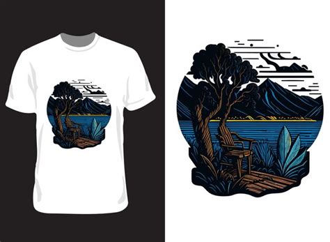 Premium Vector Vector Nature Mountain T Shirt Design