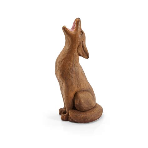 Brown Coyote Howling Sculpture Gil And Roy Props