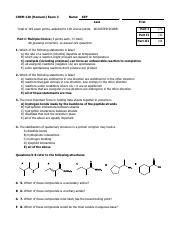 Exam3 Pdf CHEM 120 Hamann Exam 3 Name KEY Last Total Of 149 Exam