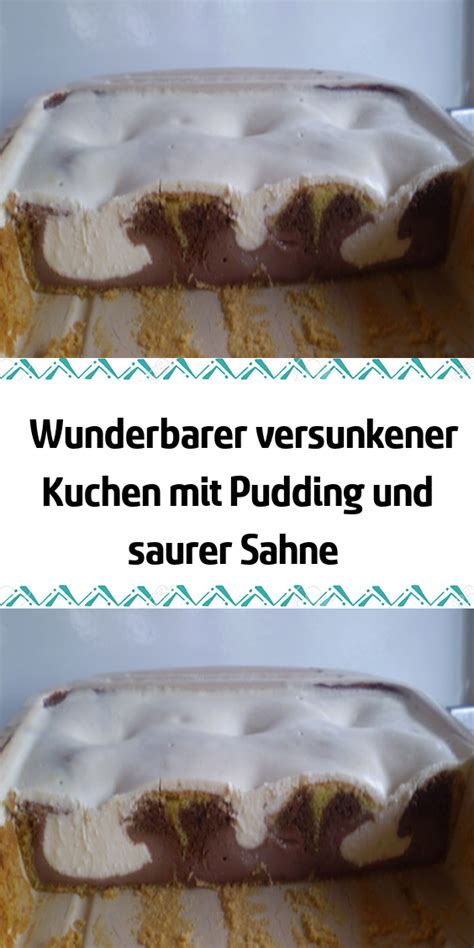 Ein Einfacher Und Leckerer Blechkuchen Mit Schokopudding Und Einem