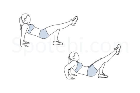 A Woman Doing The Side Plank Exercise With One Leg Up And Another On Her Back