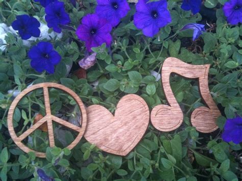 Peace Love Music Symbol Wall Art Etsy